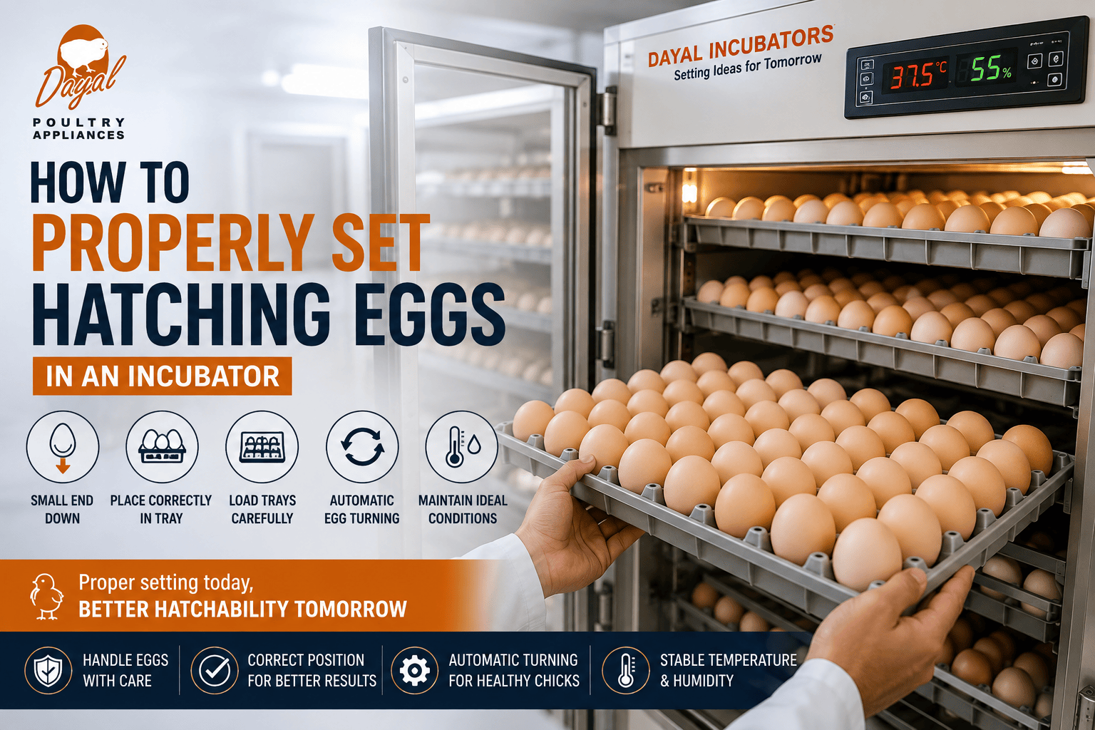 How to Properly Set Hatching Eggs in an Incubator